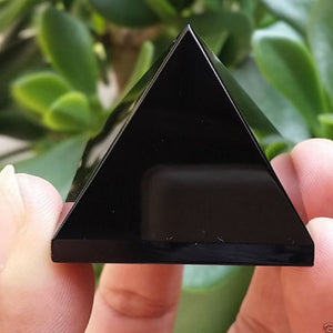 Black Natural Pyramid Healing Crystal