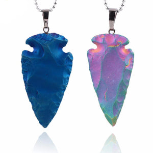 Arrowhead Raw Onyx Gem Necklace