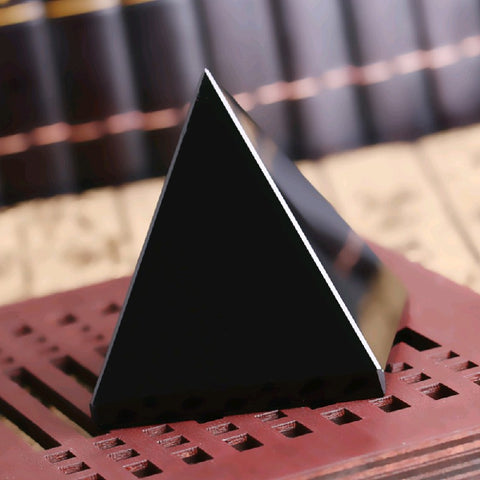 Black Natural Pyramid Healing Crystal