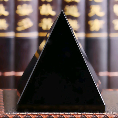 Black Natural Pyramid Healing Crystal