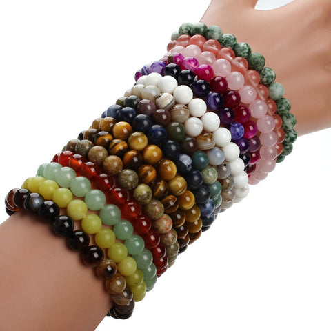 Natural Stone Sphere Bracelets