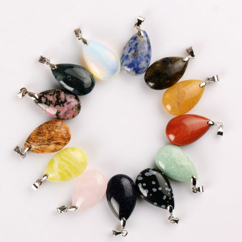 Water Drop Natural Stone Pendants