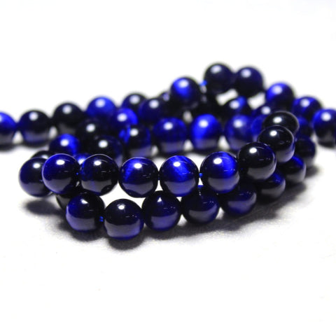 Blue Tiger Eye Round Loose Beads