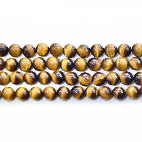 Brown Gold Tiger Eye Round Bead